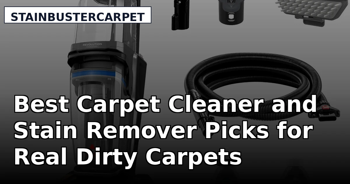 Best Carpet Cleaner and Stain Remover Picks for Real Dirty Carpets