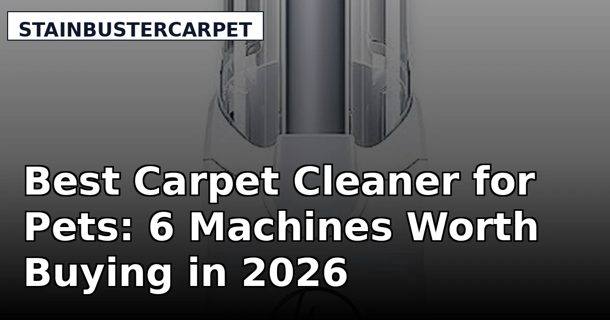 Best Carpet Cleaner for Pets: 6 Machines Worth Buying in 2026