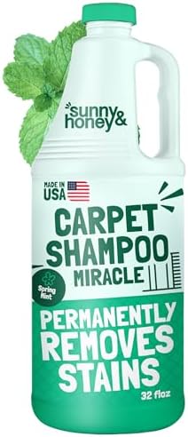 Sunny & Honey Carpet Cleaner Shampoo Solution for Machines, 32floz Mint