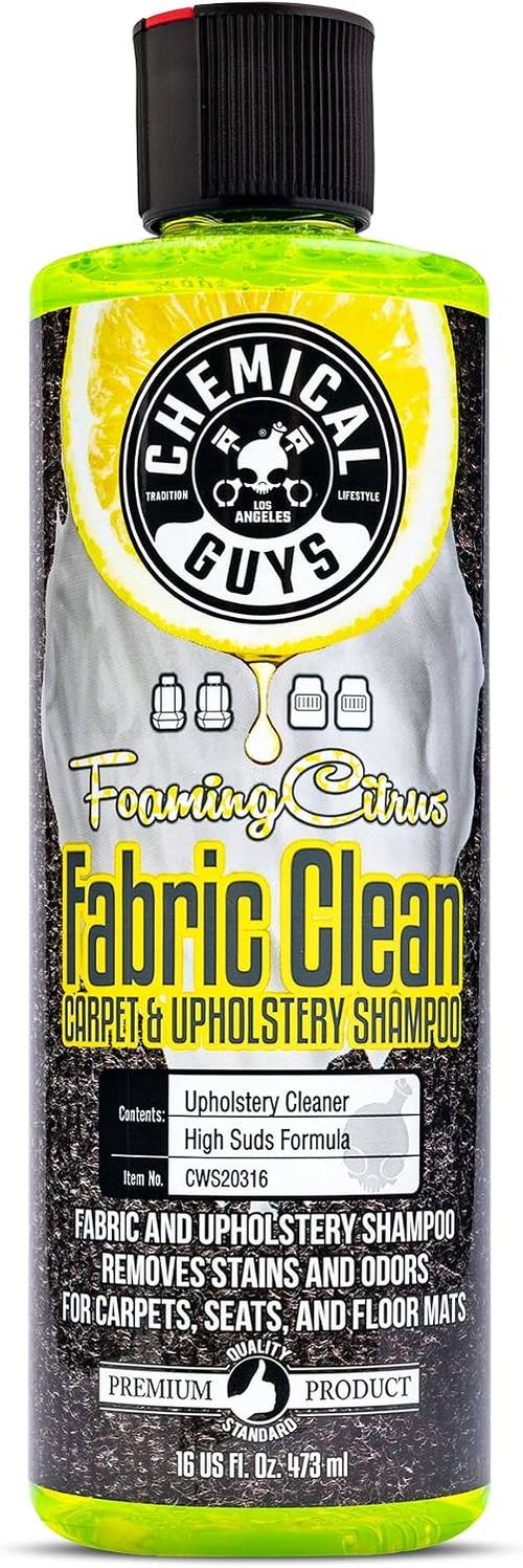 Chemical Guys, Citrus Foaming Fabric &amp; Carpet Cleaner Drill Brush, 16 oz